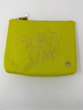 SPARTINA 449 ‘Wild & Free’ Chartreuse Green Makeup Zippered Case